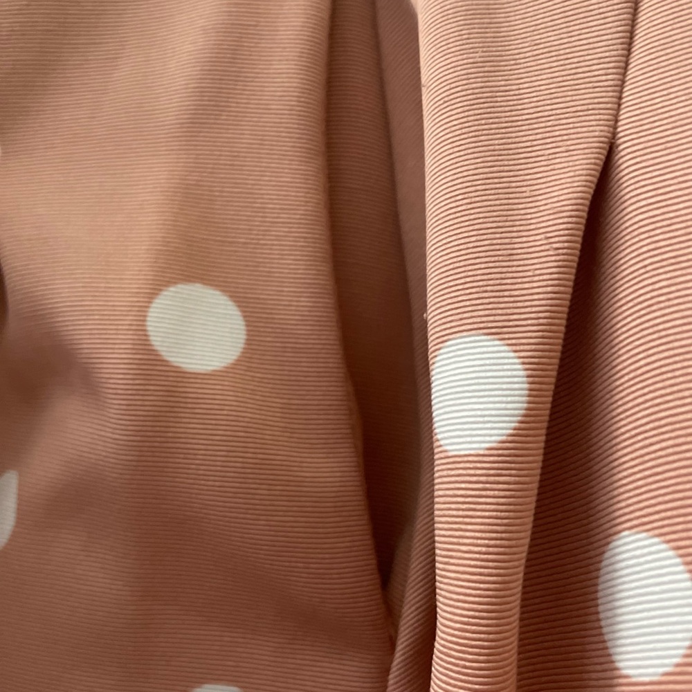 Eva Mendes for New York & Company Pink with White Polka Dot Dress W/pockets - Picture 5 of 12